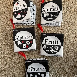 Black and White Soft Baby Books Set (Lot of 5)